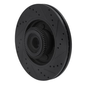 Ford F-150 Brake Rotor (1) - Front Left - R1 Concepts - Drilled & Slotted - Black - `04-`08